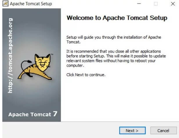 آغاز نصب وب سرور Apache Tomcat